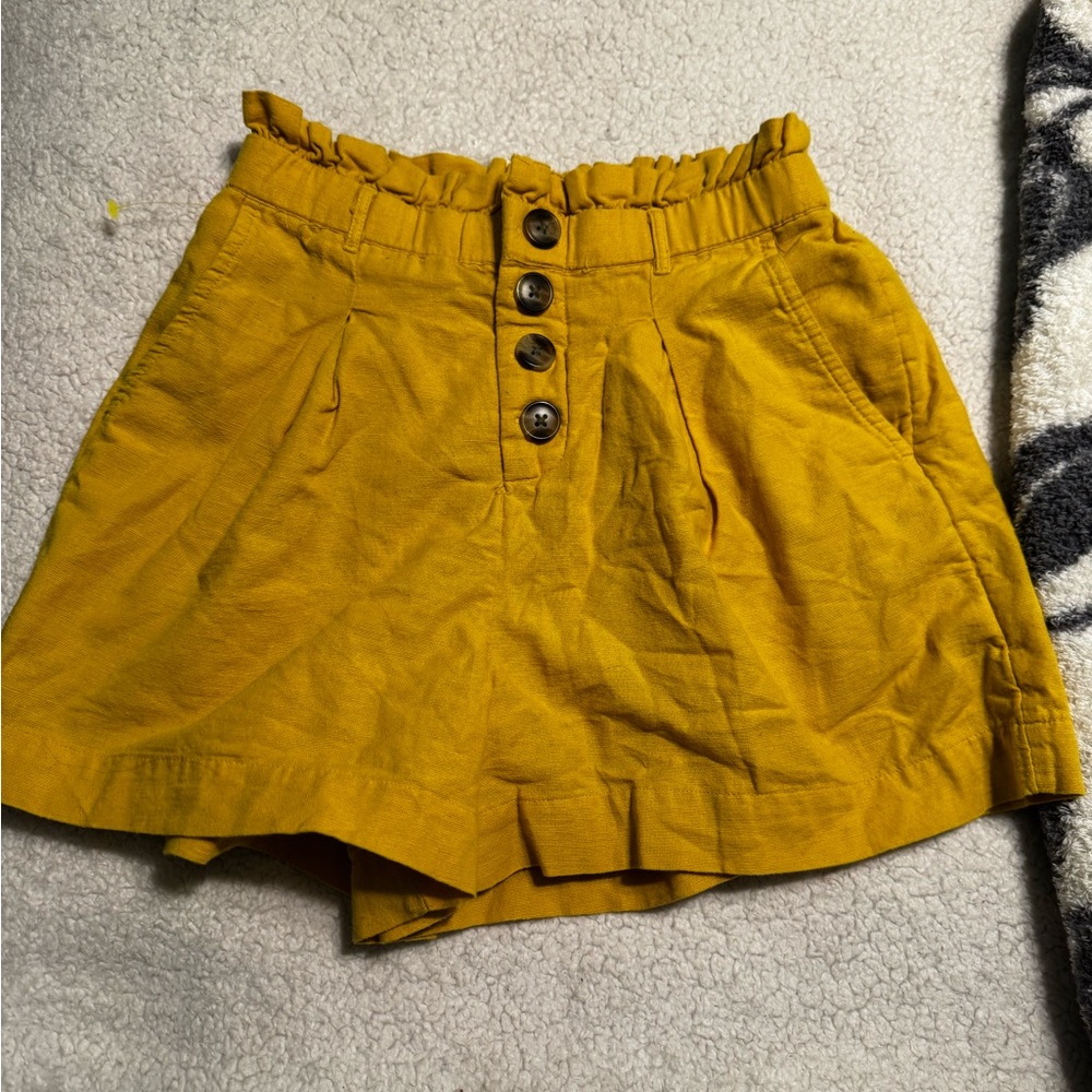 American Eagle Outfitters Yellow High Waist Shorts